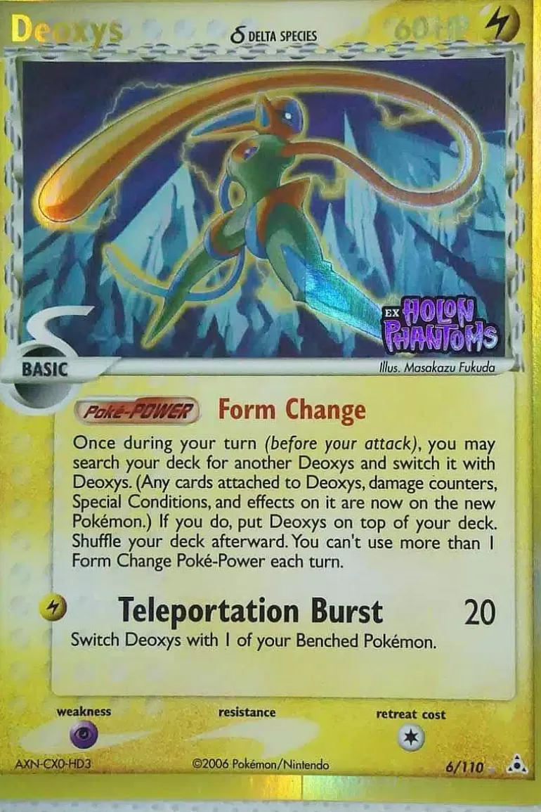 Pocket Monster Pokémon Kort-Deoxys (Speed)(Delta Species) 6/110 Reverse Holo