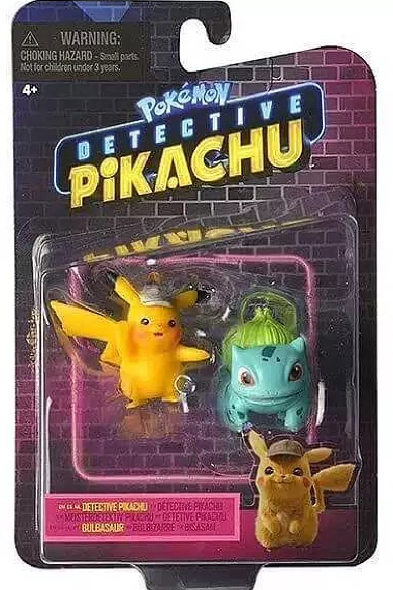 Pocket Monster Pokémon Figurer-Detective Pikachu & Bulbasuar Figurer