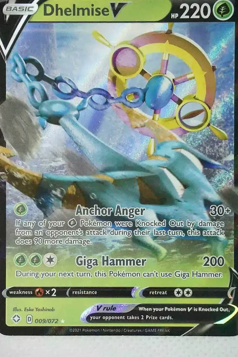 Pocket Monster Pokémon Kort-Dhelmise V 009/072