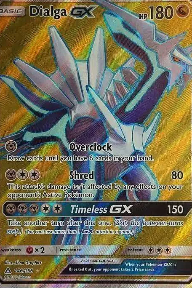Pocket Monster Pokémon Kort-Dialga Gx 146/156 Full Art