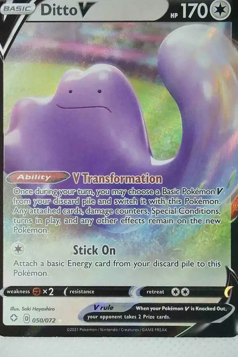 Pocket Monster Pokémon Kort-Ditto V 050/072