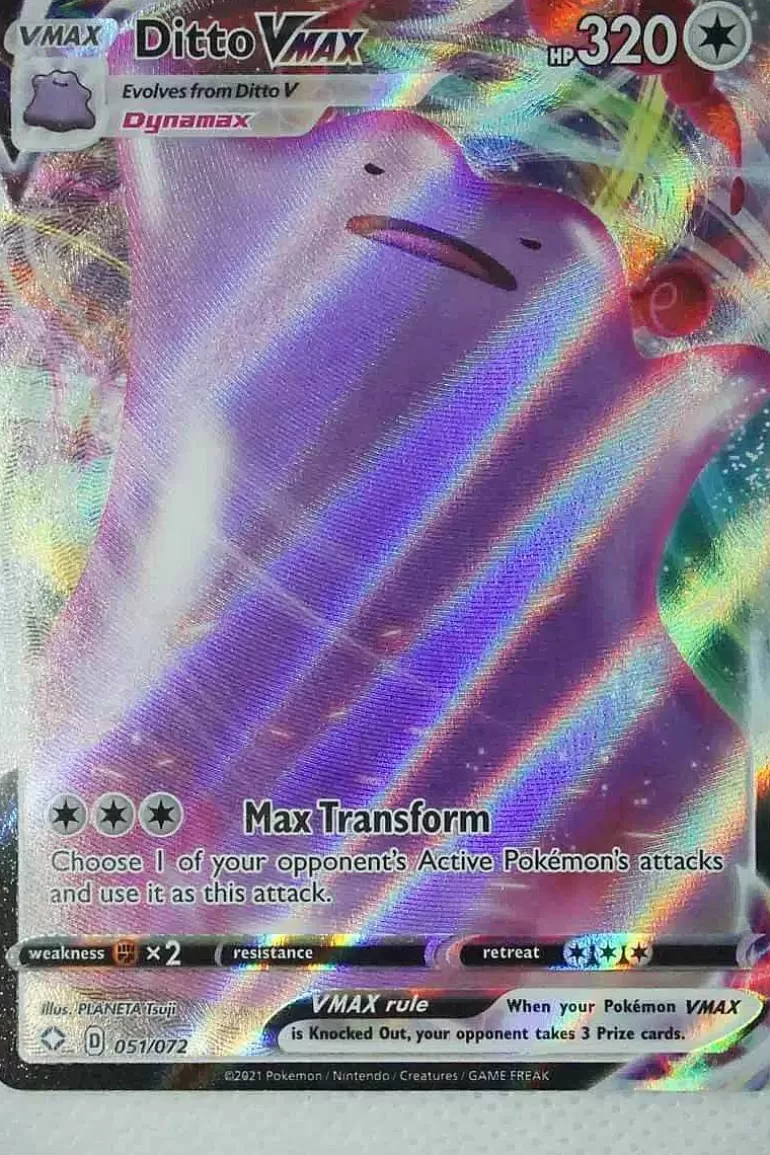 Pocket Monster Pokémon Kort-Ditto Vmax 051/072
