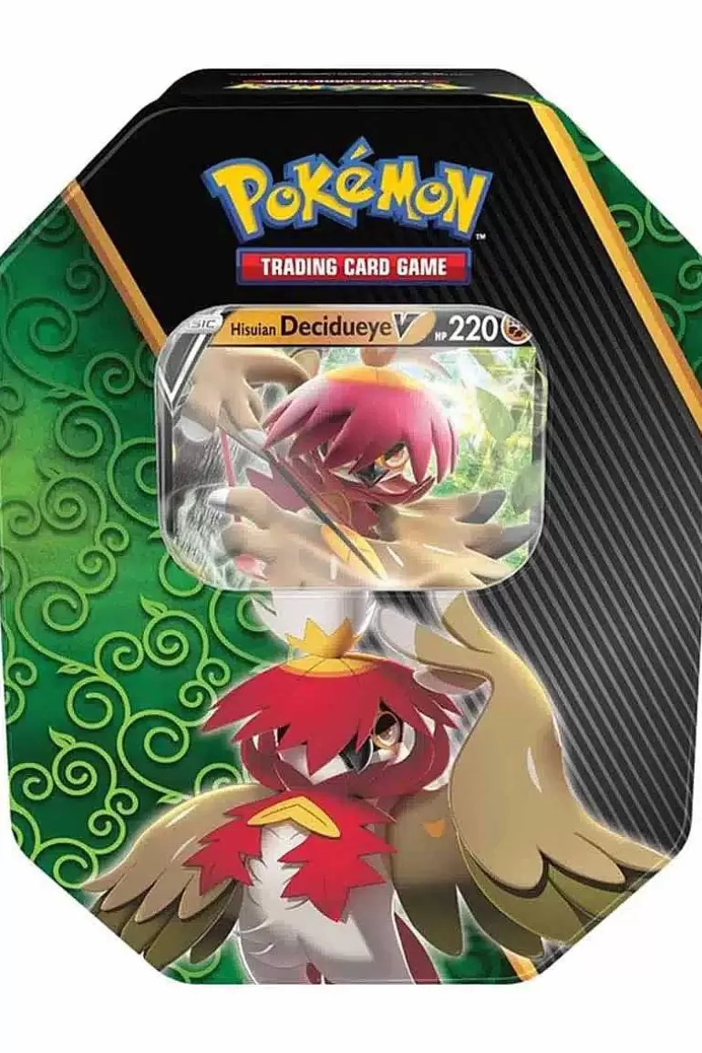Pocket Monster Pokémon Kort-Divergent Powers Tin Med Hisuian Decidueye V