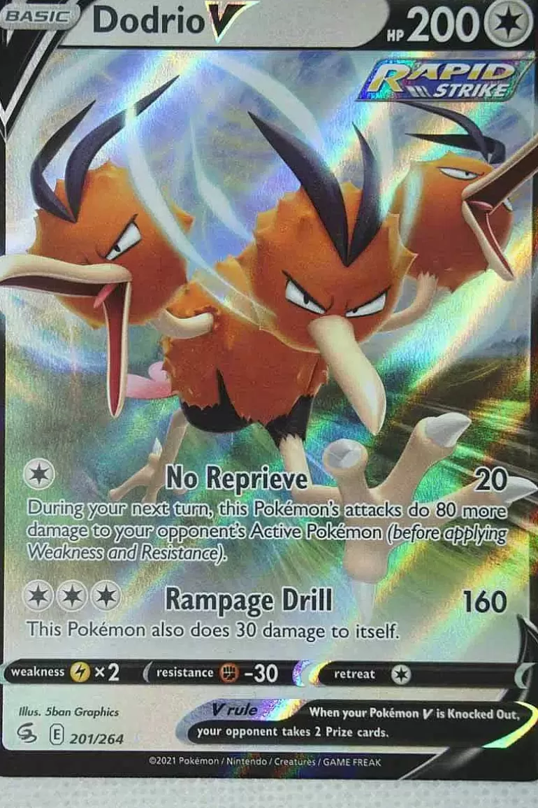 Pocket Monster Pokémon Kort-Dodrio V 201/264