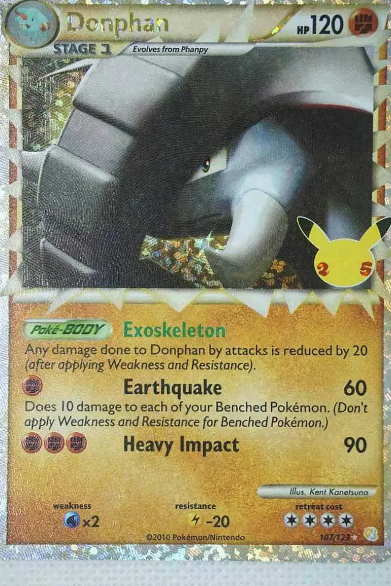 Pocket Monster Pokémon Kort-Donphan (Prime) 107/123 Classic Collection