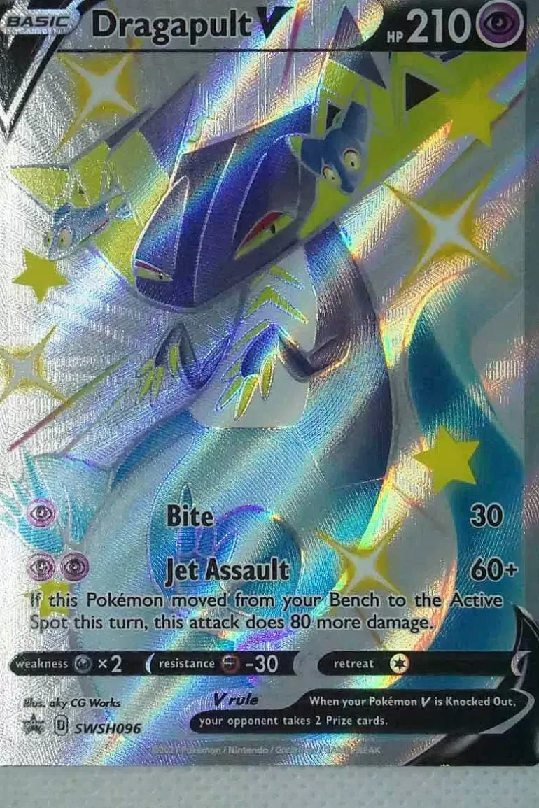 Pocket Monster Pokémon Kort-Dragapult V Swsh096 Shiny Promo