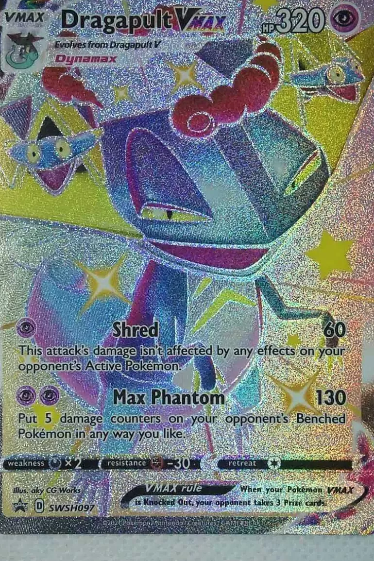 Pocket Monster Pokémon Kort-Dragapult Vmax Swsh097 Shiny Promo