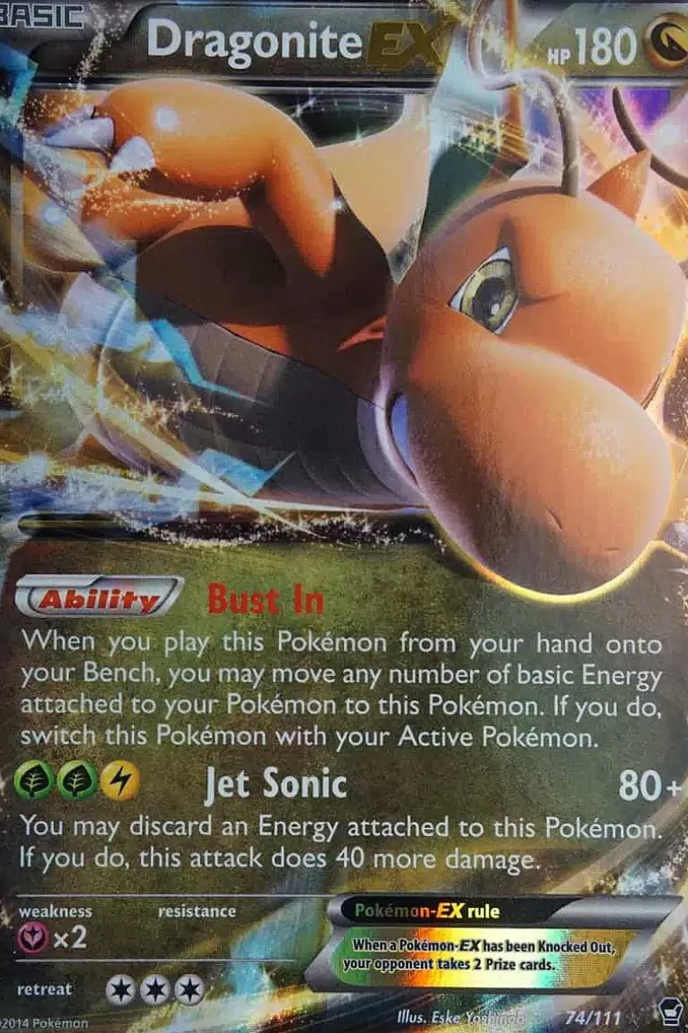 Pocket Monster Pokémon Kort-Dragonite Ex 74/111