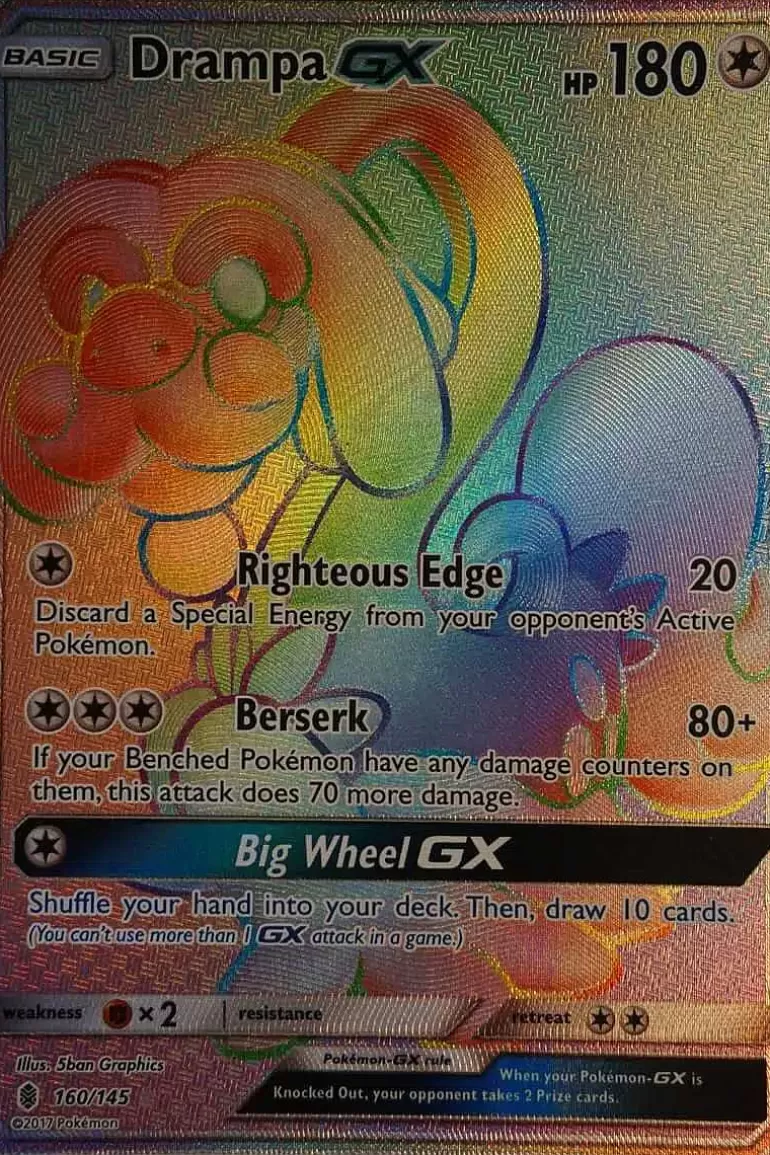Pocket Monster Pokémon Kort-Drampa Gx 160/145 Hyper Rare