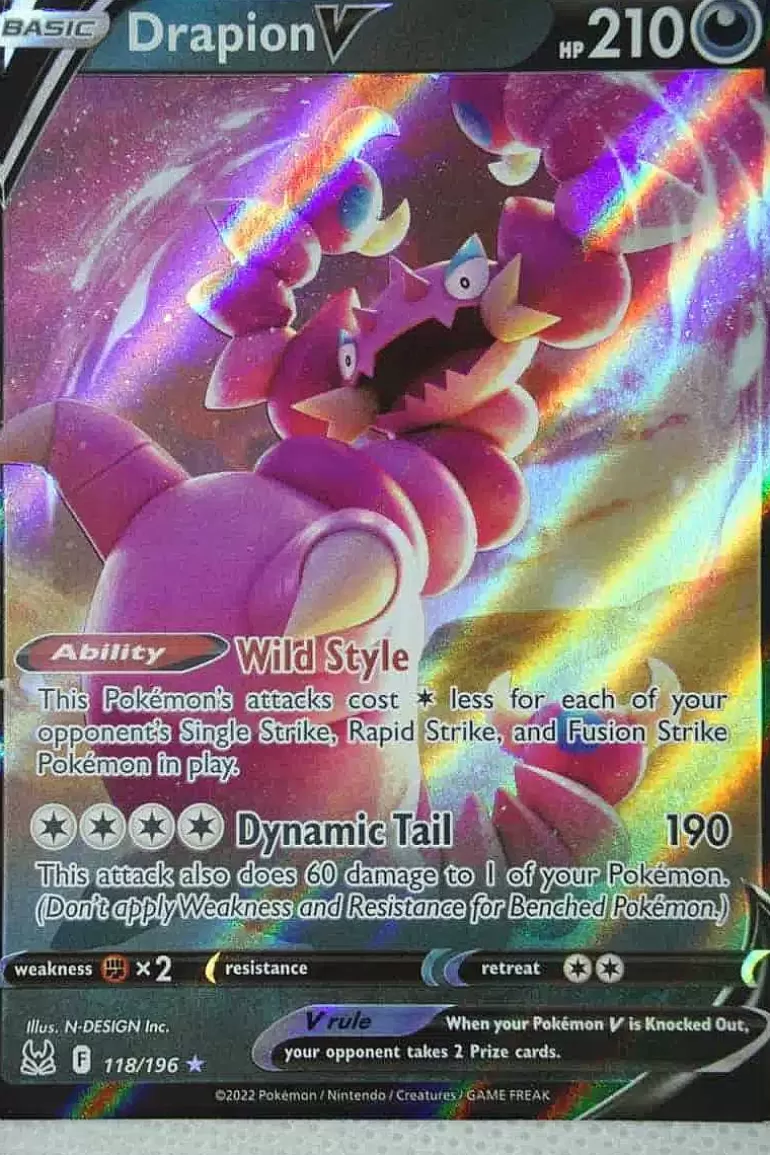 Pocket Monster Pokémon Kort-Drapion V 118/196