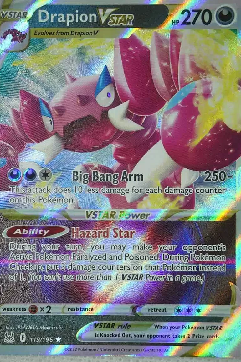 Pocket Monster Pokémon Kort-Drapion Vstar 119/196