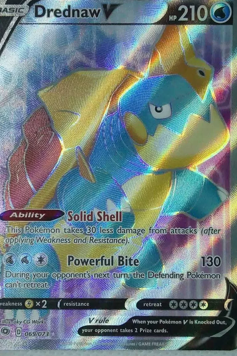 Pocket Monster Pokémon Kort-Drednaw V 069/073 Full Art