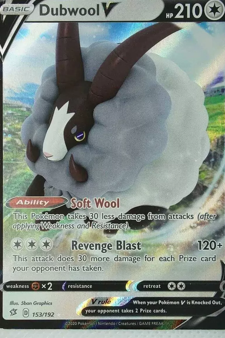 Pocket Monster Pokémon Kort-Dubwool V 153/192