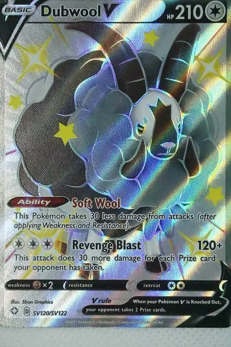 Pocket Monster Pokémon Kort-Dubwool V Sv120/Sv122 Shiny Rare