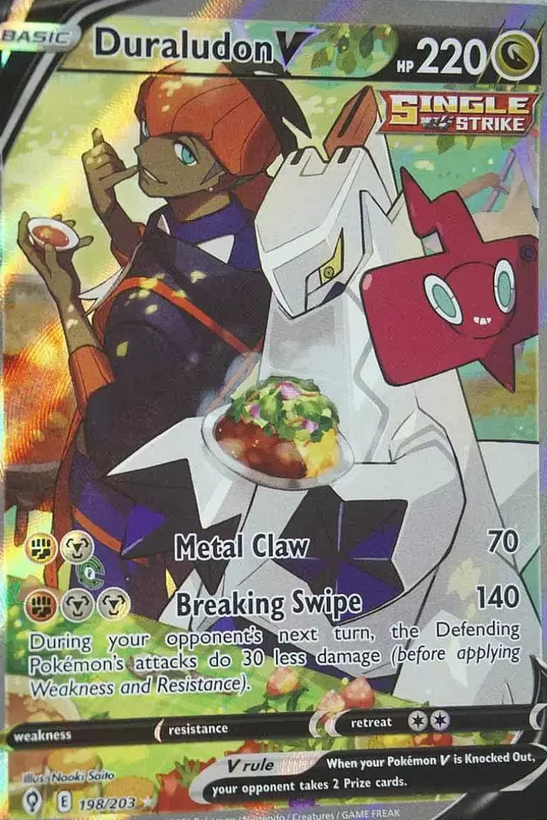 Pocket Monster Pokémon Kort-Duraludon V 198/203 Alternate Art