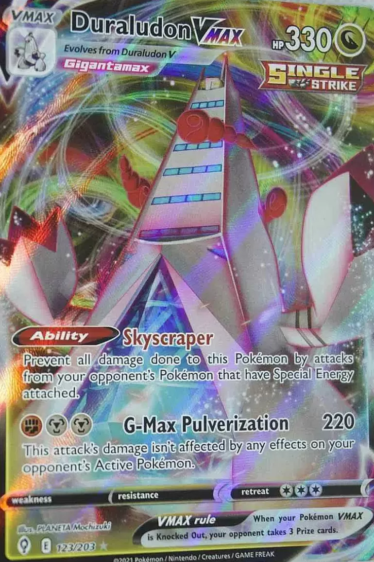 Pocket Monster Pokémon Kort-Duraludon Vmax 123/203