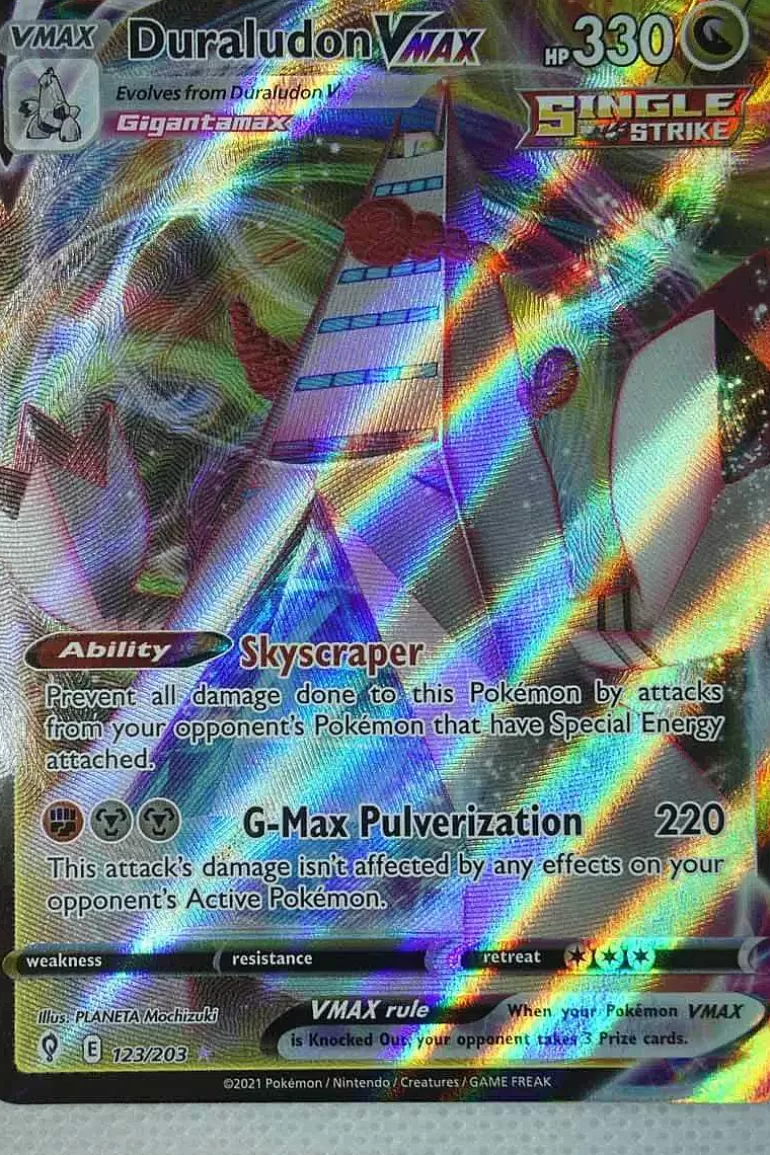 Pocket Monster Pokémon Kort-Duraludon Vmax 123/203