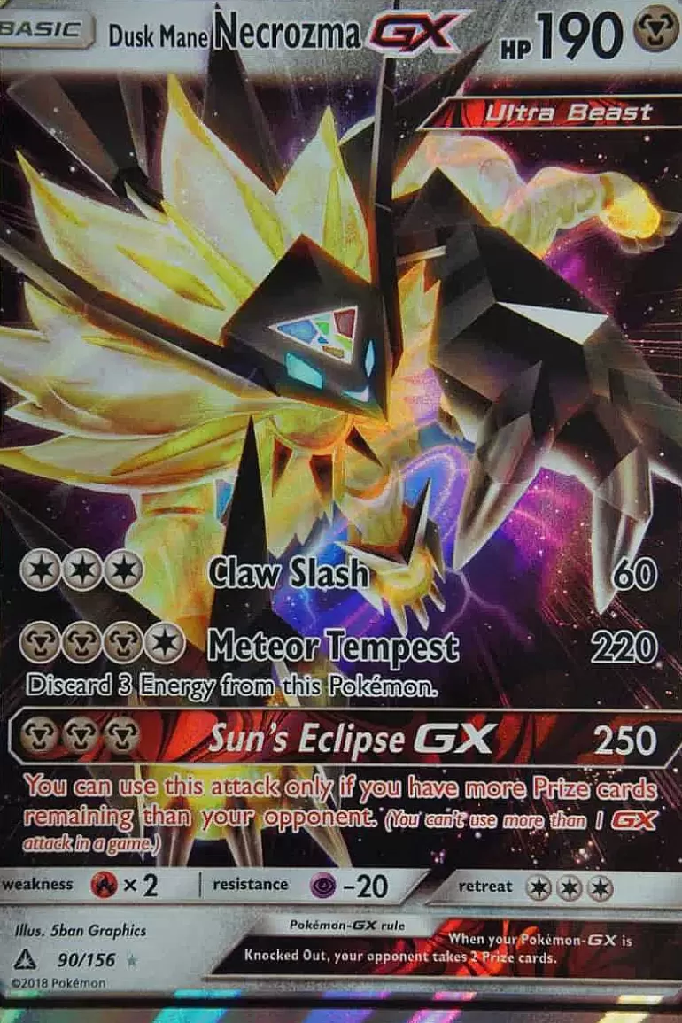 Pocket Monster Pokémon Kort-Dusk Mane Necrozma Gx 90/156 Stor