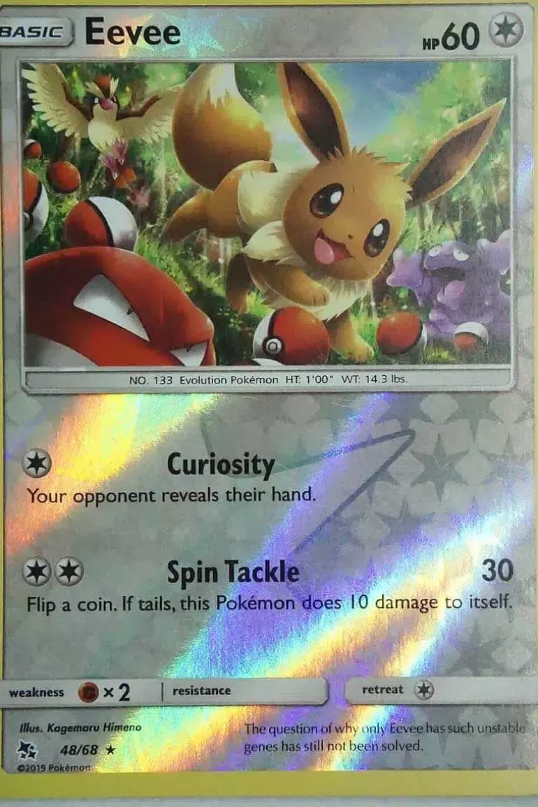 Pocket Monster Pokémon Kort-Eevee 48/68 Reverse Holo Rare