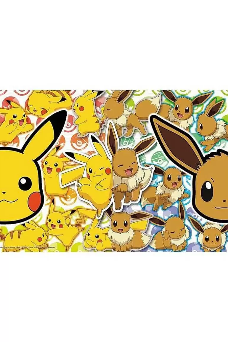 Pocket Monster Pokémon Til Børneværelset-Eevee & Pikachu Puslespil