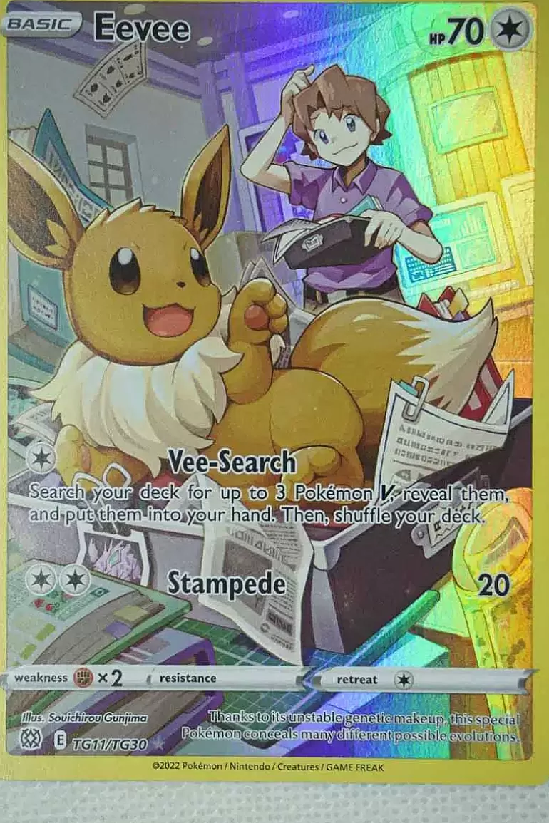 Pocket Monster Pokémon Kort-Eevee Tg11/Tg30 Holo Rare