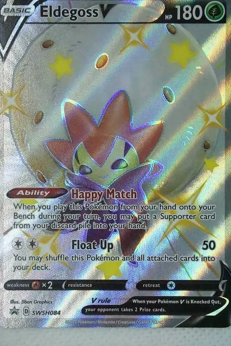 Pocket Monster Pokémon Kort-Eldegoss V Swsh084 Shiny Promo