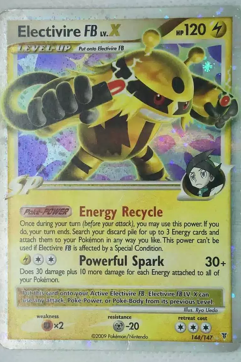 Pocket Monster Pokémon Kort-Electivire Fb Lv.X 144/147 Brugt