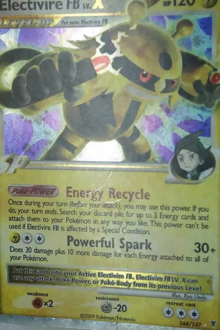 Pocket Monster Pokémon Kort-Electivire Fb Lv.X 144/147 Brugt