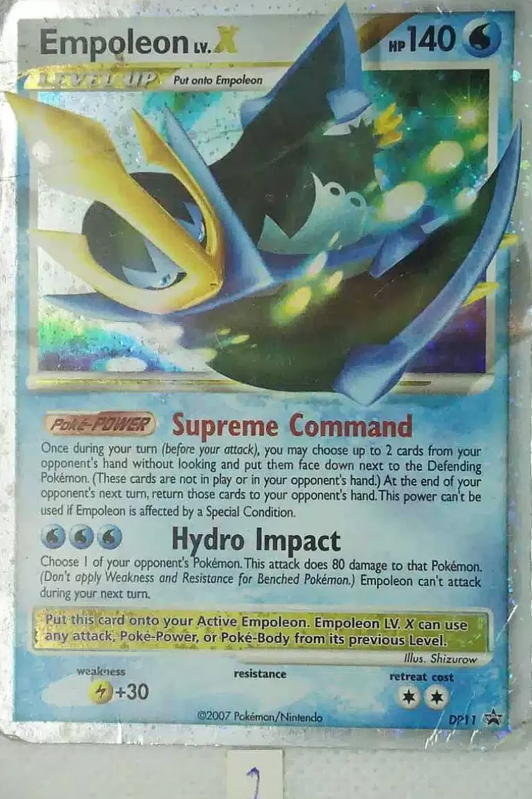 Pocket Monster Pokémon Kort-Empoleon Lv.X Dp11 Brugt 2