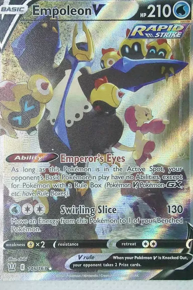Pocket Monster Pokémon Kort-Empoleon V 146/163 Full Art