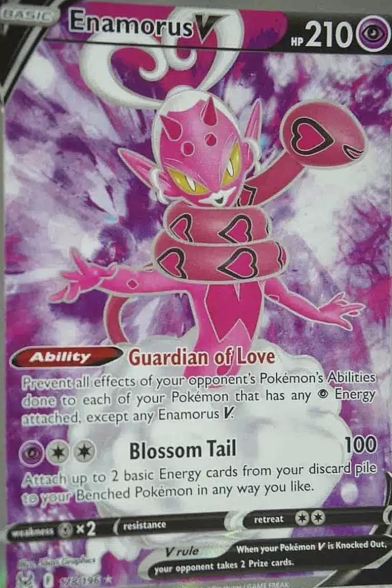 Pocket Monster Pokémon Kort-Enamorus V 178/196 Full Art