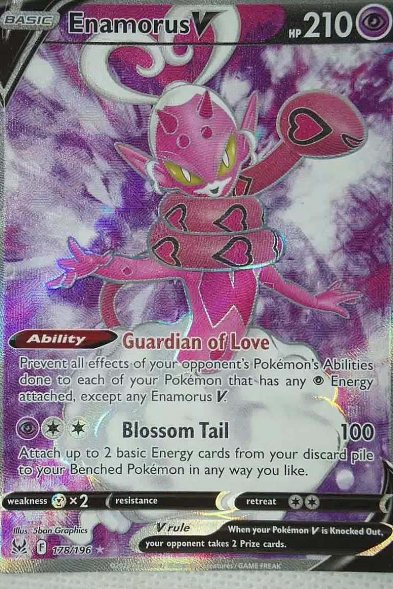 Pocket Monster Pokémon Kort-Enamorus V 178/196 Full Art