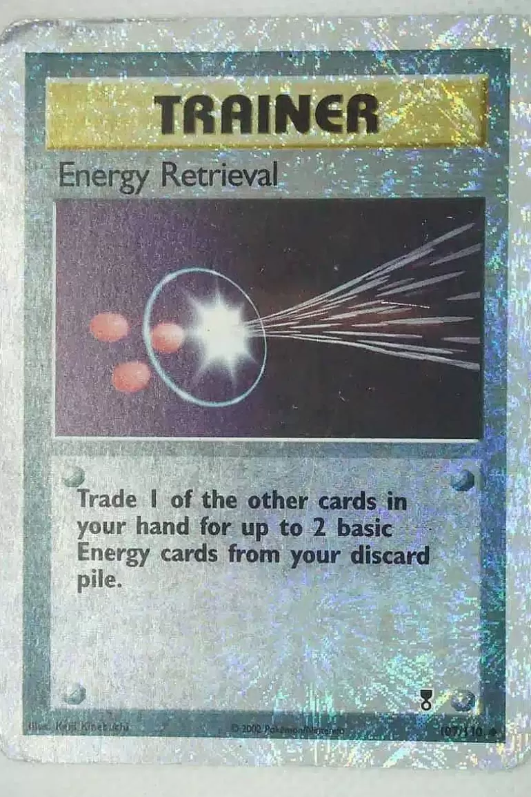 Pocket Monster Pokémon Kort-Energy Retrieval 107/110 Special Holo Edition Brugt
