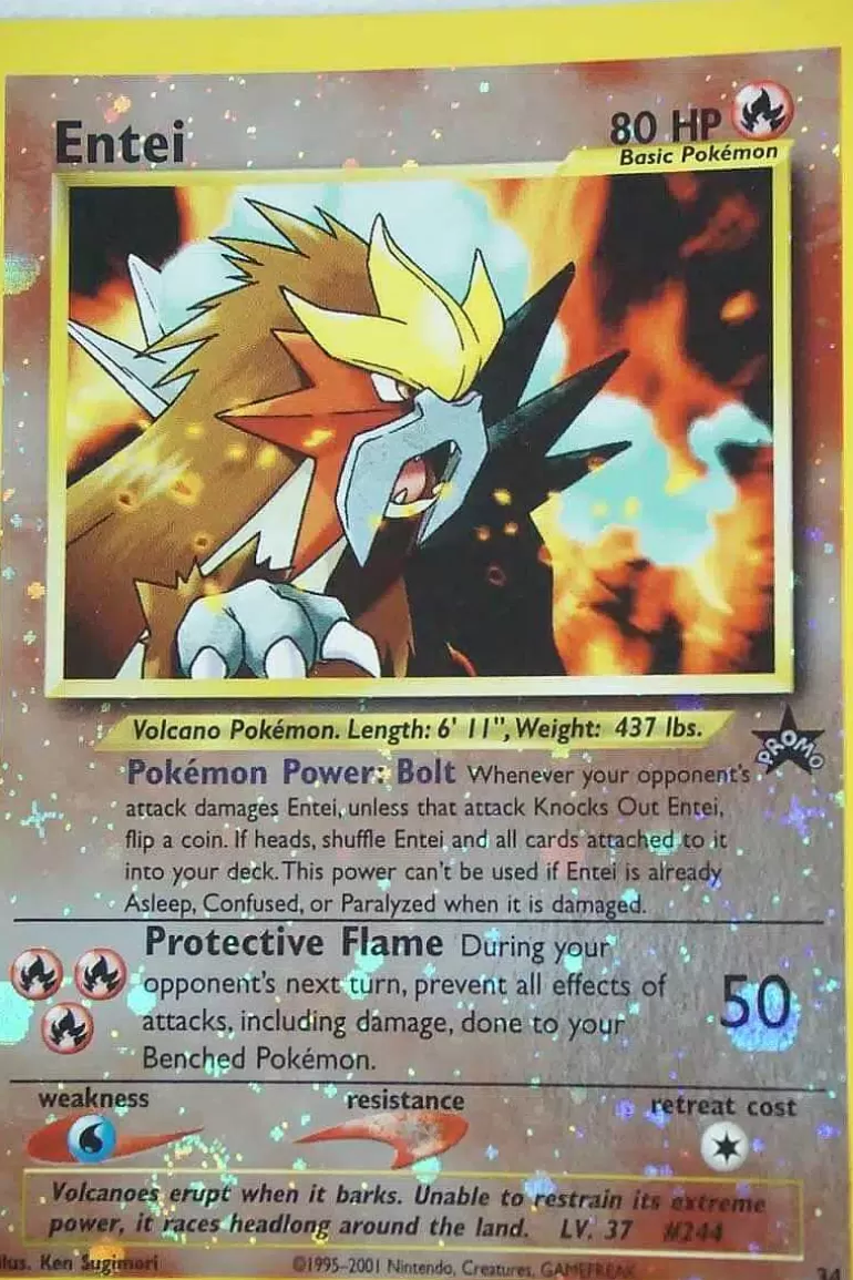 Pocket Monster Pokémon Kort-Entei 34 Reverse Holo Rare