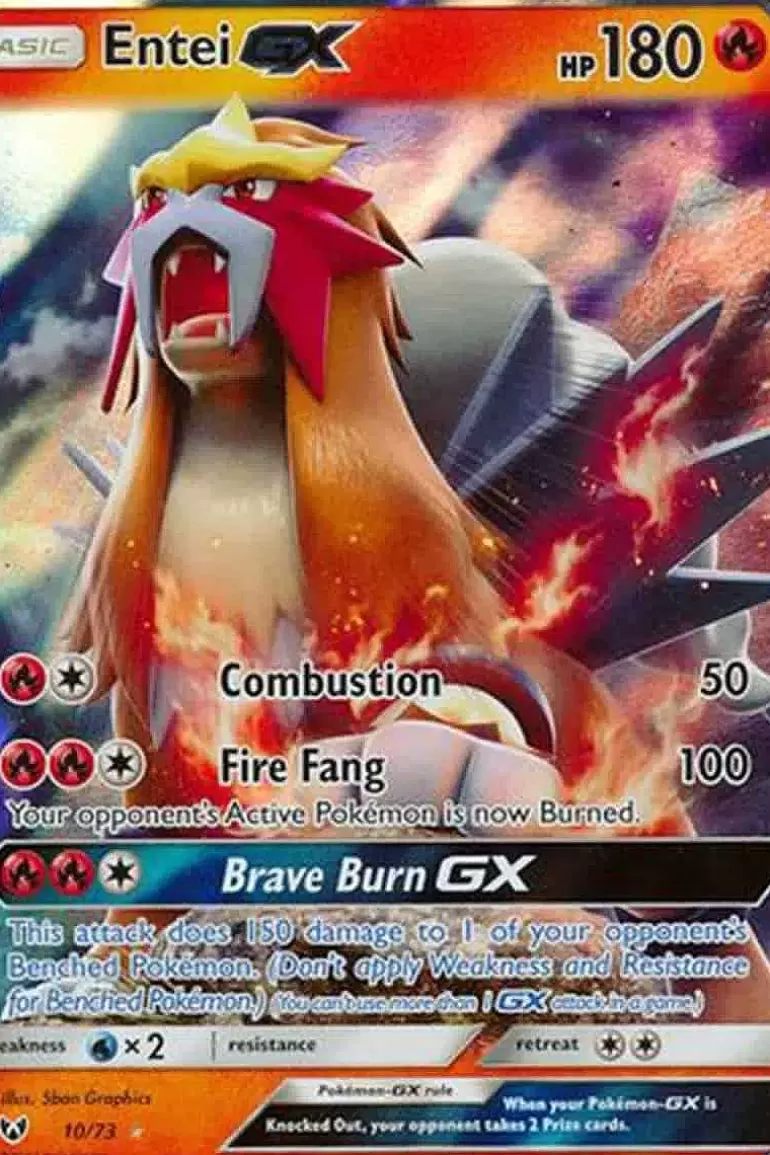 Pocket Monster Pokémon Kort-Entei Gx 10/73