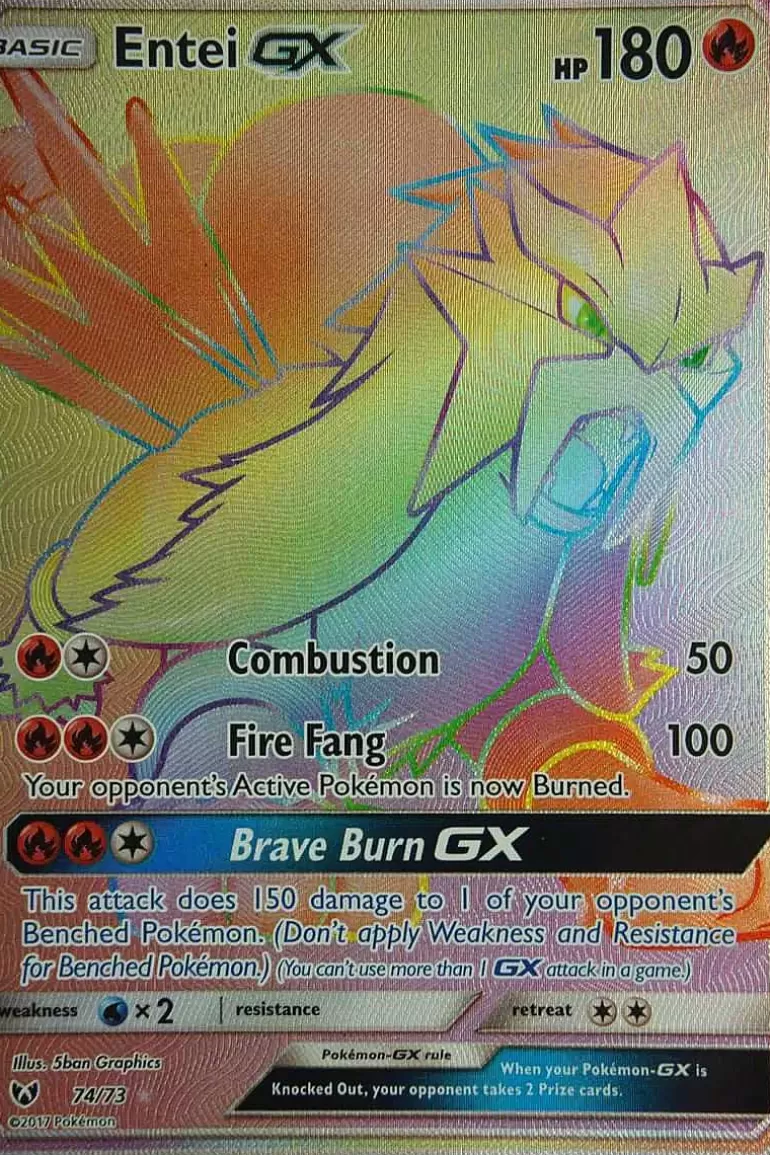 Pocket Monster Pokémon Kort-Entei Gx 74/73 Hyper Rare