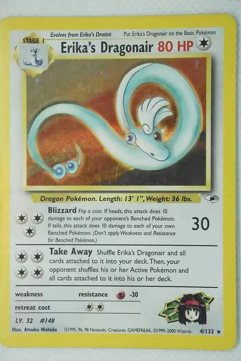 Pocket Monster Pokémon Kort-Erika'S Dragonair 4/132
