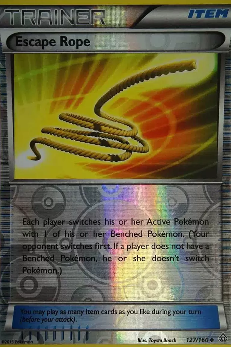Pocket Monster Pokémon Kort-Escape Rope 127/160 Reverse Holo
