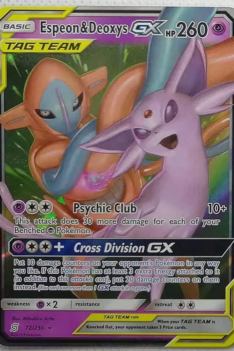Pocket Monster Pokémon Kort-Espeon & Deoxys Gx 72/236