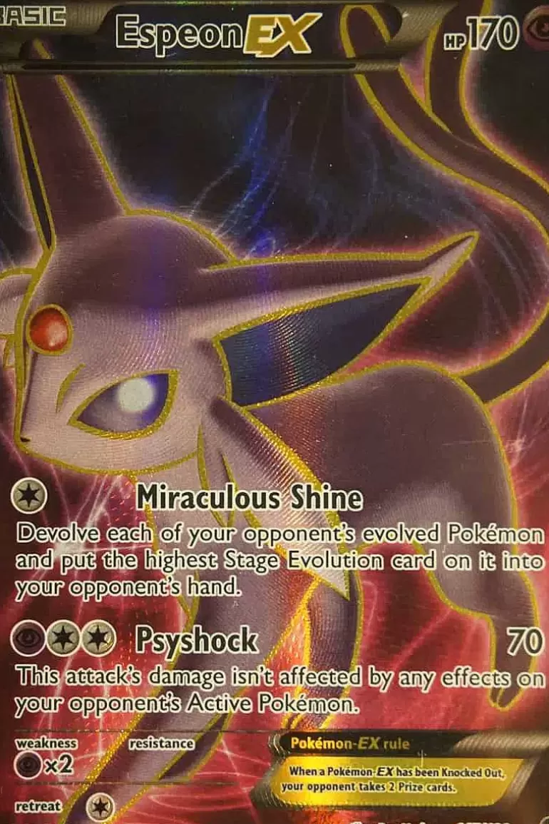 Pocket Monster Pokémon Kort-Espeon Ex 117/122 Full Art
