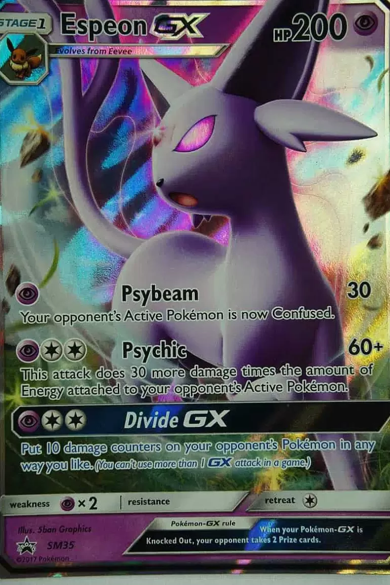 Pocket Monster Pokémon Kort-Espeon Gx Sm35 Full Art