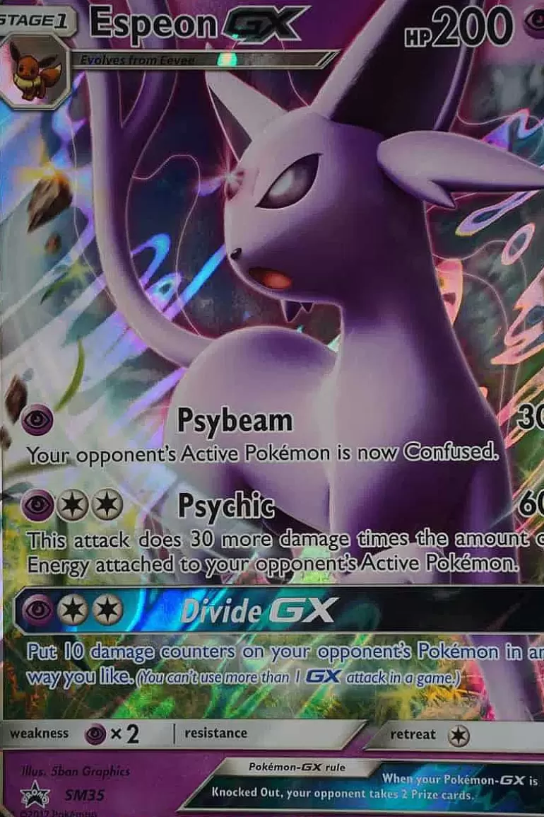 Pocket Monster Pokémon Kort-Espeon Gx Sm35 Stor