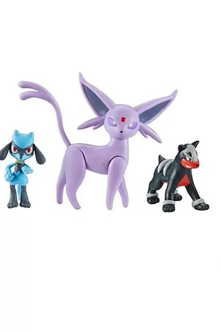 Pocket Monster Pokémon Figurer-Espeon Houndour & Riolu Figurer