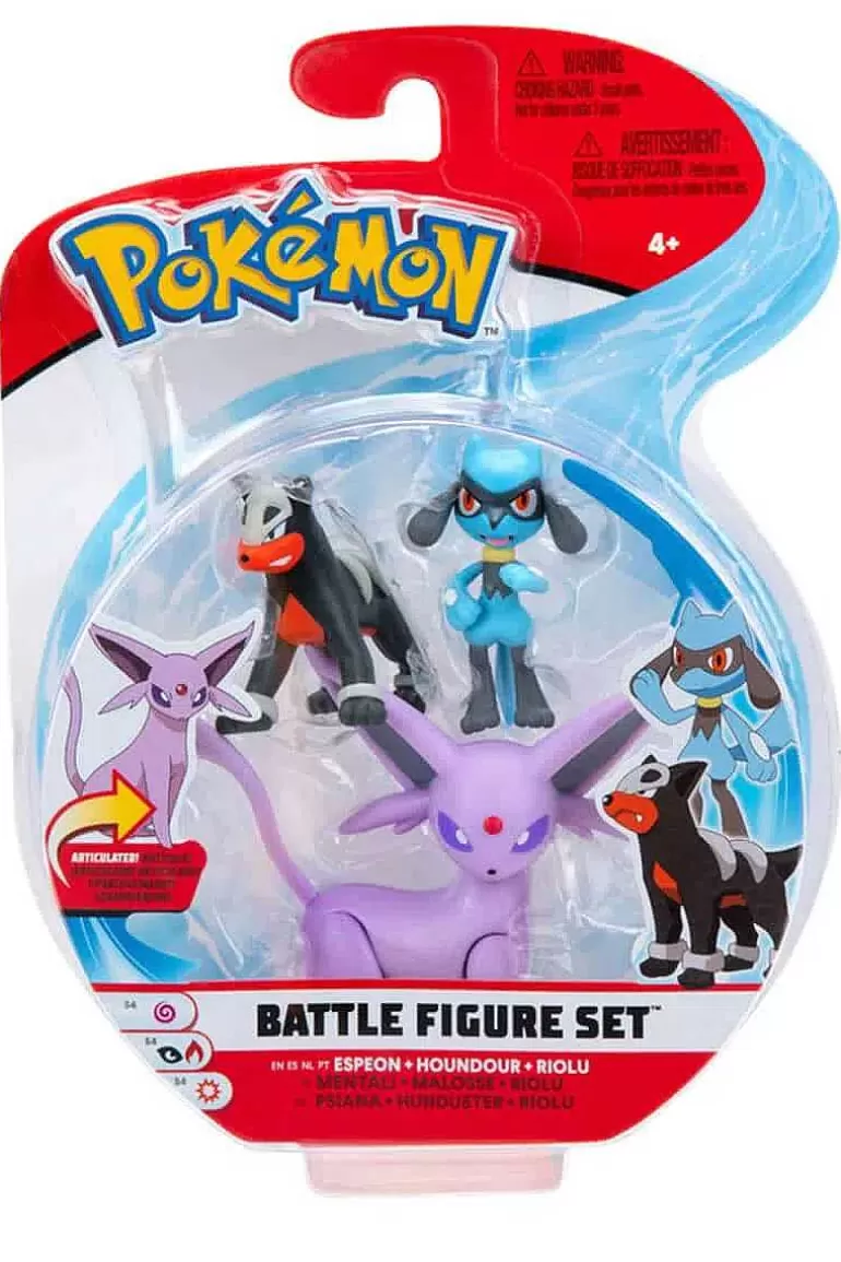 Pocket Monster Pokémon Figurer-Espeon Houndour & Riolu Figurer