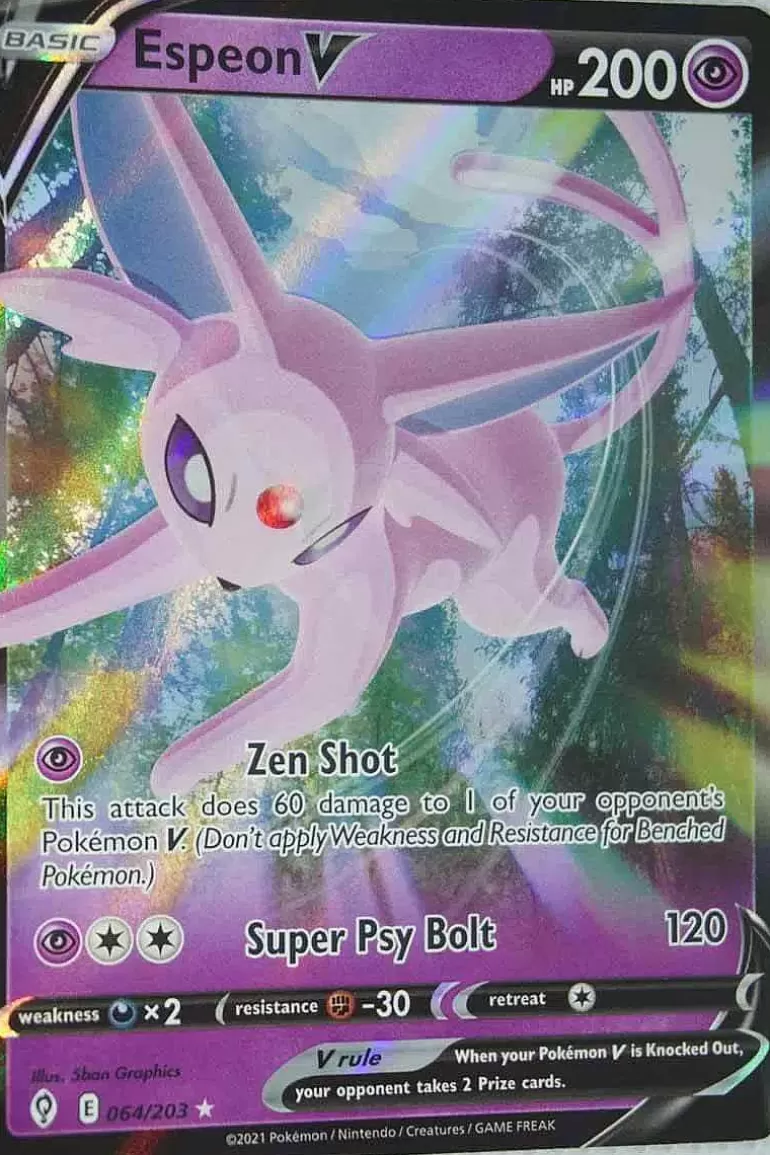Pocket Monster Pokémon Kort-Espeon V 64/203