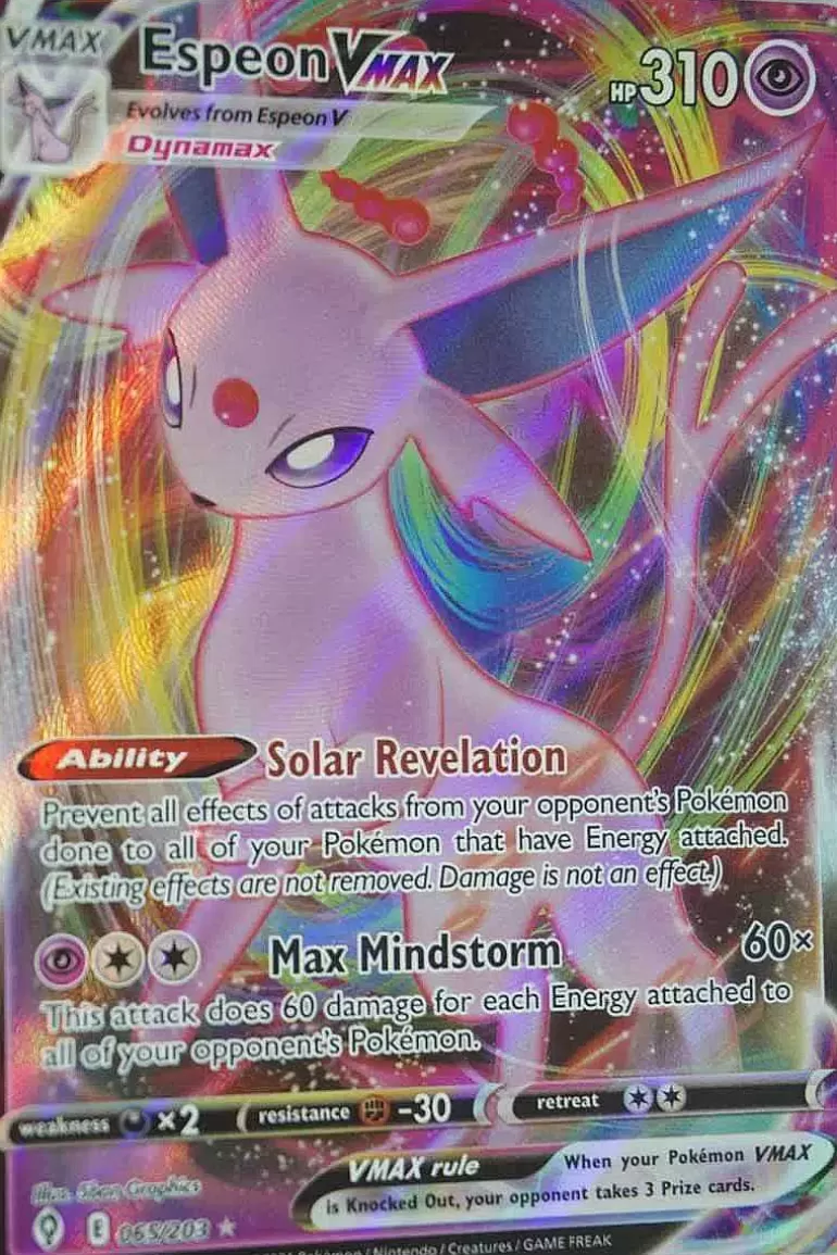 Pocket Monster Pokémon Kort-Espeon Vmax 65/203