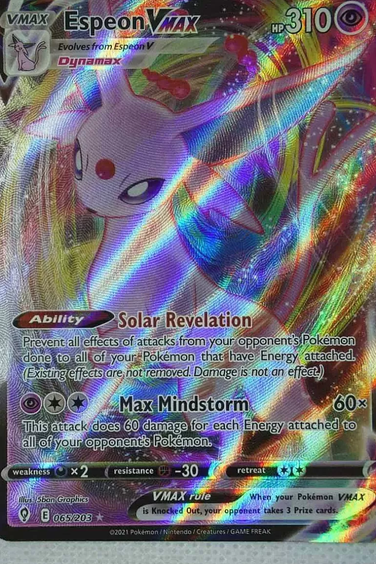 Pocket Monster Pokémon Kort-Espeon Vmax 65/203