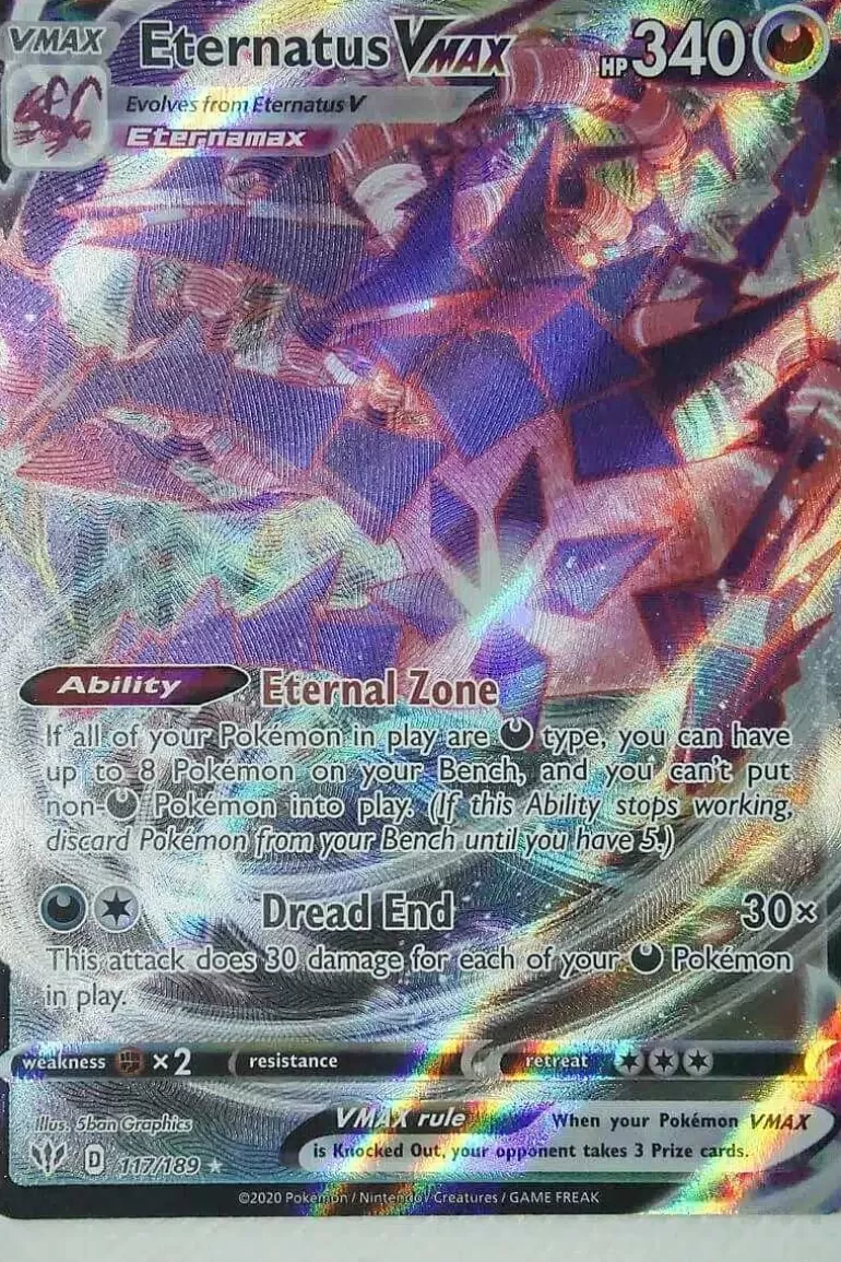 Pocket Monster Pokémon Kort-Eternatus Vmax 117/189