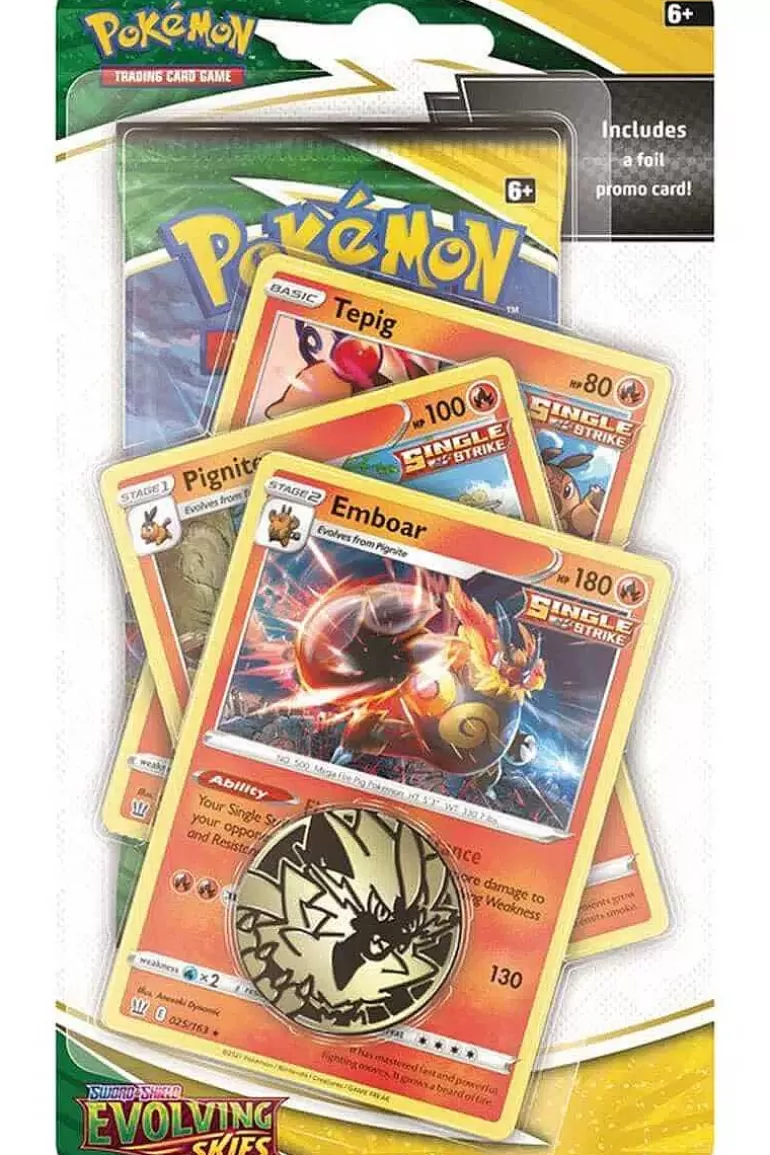 Pocket Monster Pokémon Kort-Evolving Skies Blisterpakke Med Emboar