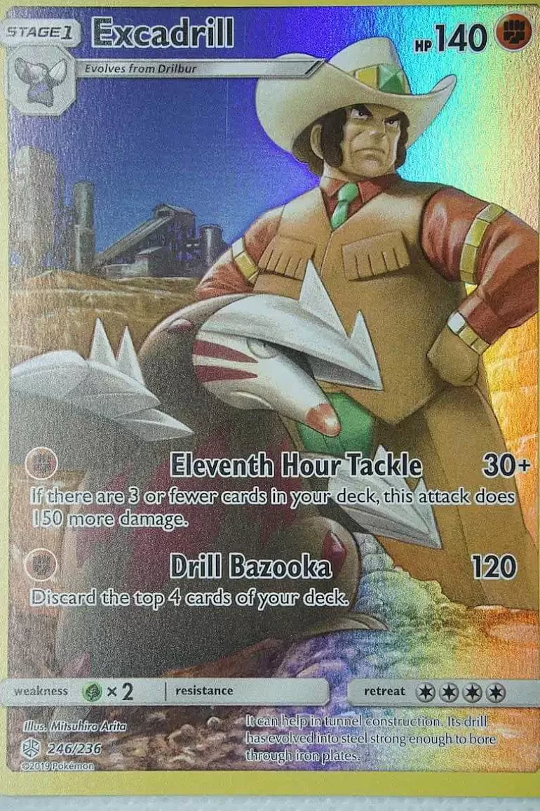 Pocket Monster Pokémon Kort-Excadrill 246/236 Secret Rare